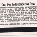 SEPTA Independence Pass - reverse - Dec 28 2009